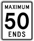 Canadian End Speed Limit - 12x18-, 18x24-, 24x30- or 30x36-inch