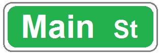 9-inch Two-Sided Street Name Sign  (Max. 14 characters)