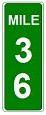 Mile Marker, 2-digits - 10x27-inch