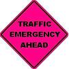 Traffic Emergency - 36- or 48-inch Pink Roll-up