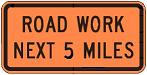 Road Work, Miles - 36x18-inch