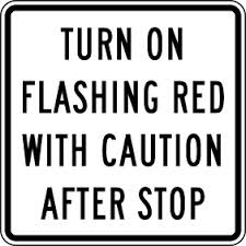 Turn on Flashing Red - 18-, 24-, 30- or 36-inch