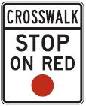 Crosswalk Stop On Red - 12x18-, 18x24-, 24x30- or 30x36-inch