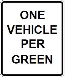One Vehicle Per Green - 12x18-, 18x24-, 24x30- or 30x36-inch