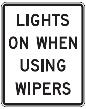 Lights On When Using Wipers - 12x18-, 18x24-, 24x30- or 30x36-inch