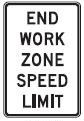 End Work Zone Speed Limit - 24x36- or 36x54-inch