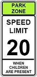Park Zone Speed Limit - 24x48-inch