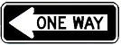 One Way - 36x12- or 54x18-inch