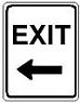 Exit with Arrow - 12x18-, 18x24-, 24x30- or 30x36-inch