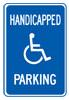 Handicap Parking, Blue - 12x18-inch