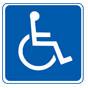 Blue Handicap symbol - 12-, 18- or 24-inch