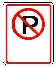 No Parking symbol - 12x18-inch