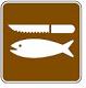 Fish Cleaning symbol - 12-inch