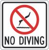 No Diving symbol - 18-inch