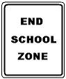 End School Zone - 12x18-, 18x24-, 24x30- or 30x36-inch