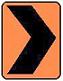 Chevron symbol (Orange) - 12x18-, 18x24-, 24x30 or 30x36-inch