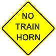 No Train Horn - 18-, 24-, 30- or 36-inch