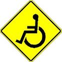 Handicapped Crossing symbol - 18-, 24-, 30- or 36-inch