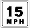 MPH Advisory Plate (White) - 18-, 24- or 30-inch