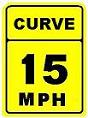 Curve Speed __ MPH - 12x18-, 18x24-, 24x30- or 30x36-inch