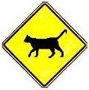 Cat Crossing symbol - 30-inch