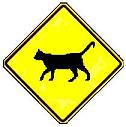 Cat Crossing symbol - 18-inch