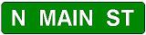 8-inch One-Sided Street Name Sign (Max. 14 characters)