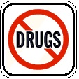 No Drugs symbol - 18-inch