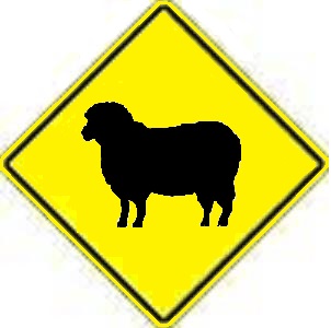 Sheep Crossing symbol - 18-, 24-, 30- or 36-inch