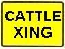 Cattle Xing plate - 18x12-, 24x18-, 30x24- or 36x30-inch