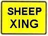 Sheep Xing plate - 18x12-, 24x18-, 30x24- or 36x30-inch