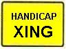 Handicap Xing plate - 18x12-, 24x18-, 30x24- or 36x30-inch